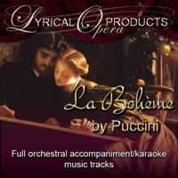 "La Bohème" full orchestral accompaniment/karaoke music tracks