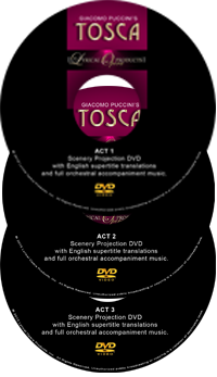 Tosca projection scenery DVDs