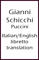Gianni Schicchi libretto - Italian and English translation