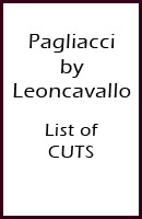 Pagliacci cuts list